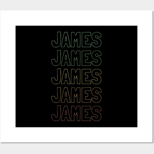 James Name Pattern Posters and Art